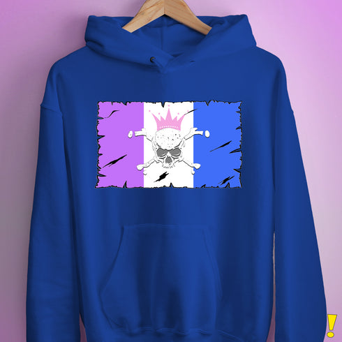 Drag Pride Pirate Flag Hoodie - Royal Blue